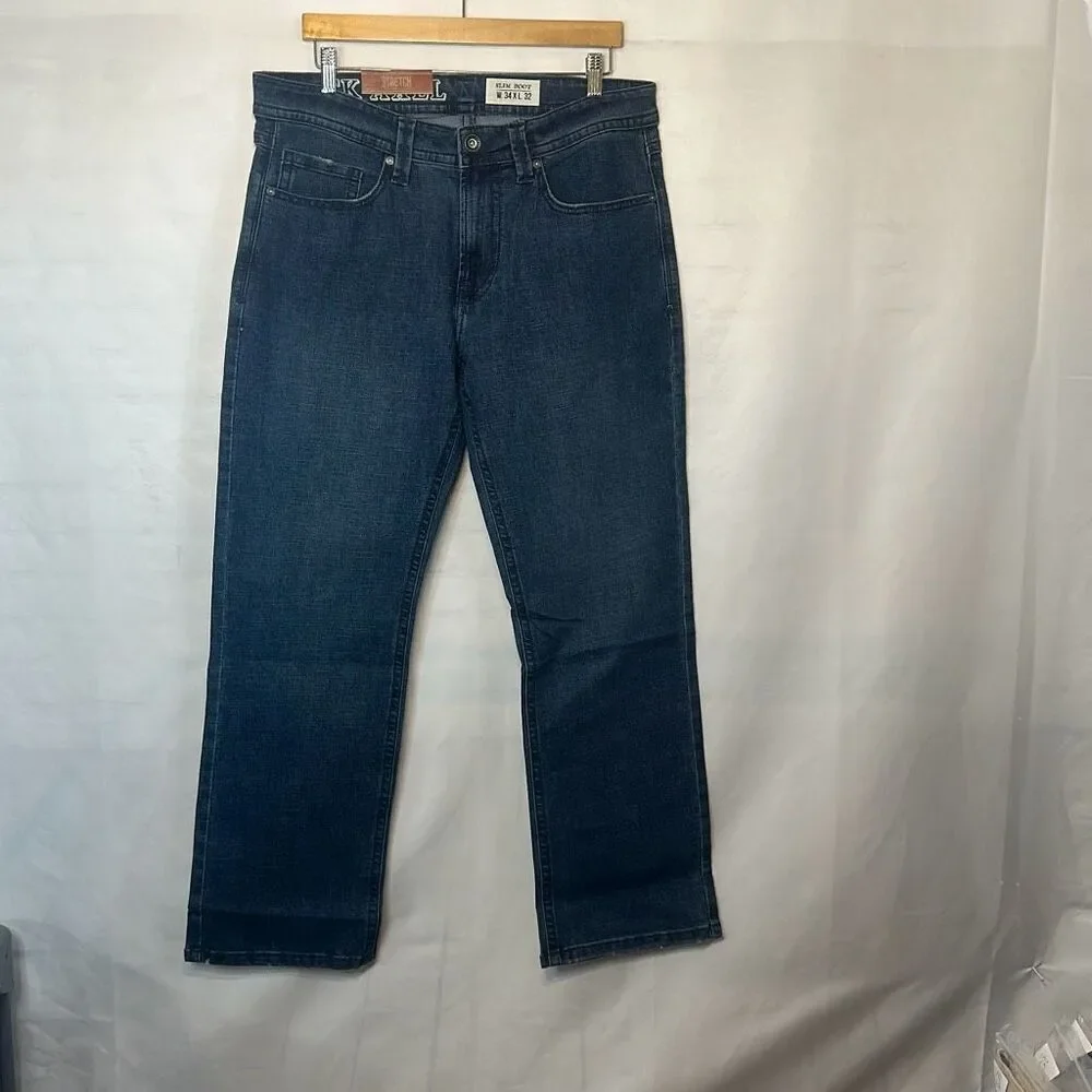 T.K. Axel Slim Boot Stretch Jeans‎ size 34x32 Dark Wash